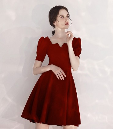 Square split A-line dresses