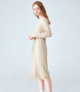 Beige midi dress