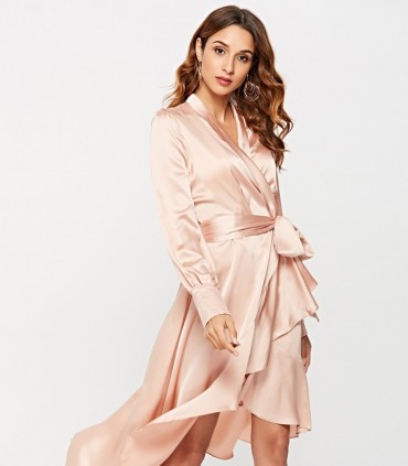 Slik wrap dress