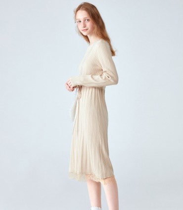 Beige midi dress