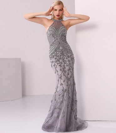 Pearl maxi bodycon dress