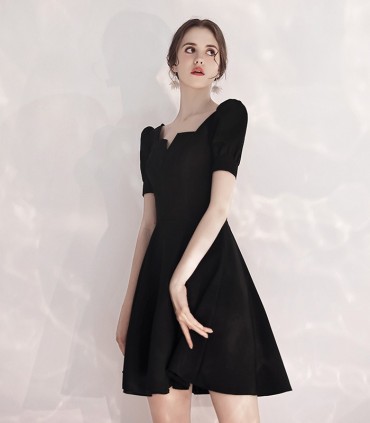Square split A-line dresses