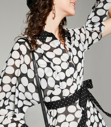 Spot A-line dress
