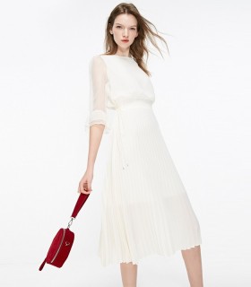 Fashion midi dress flare sleeve